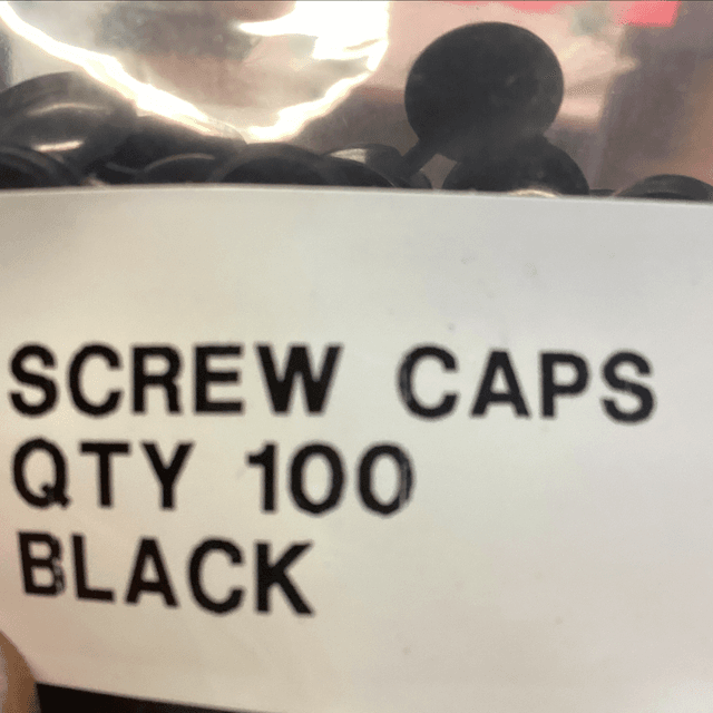 Screw caps black 