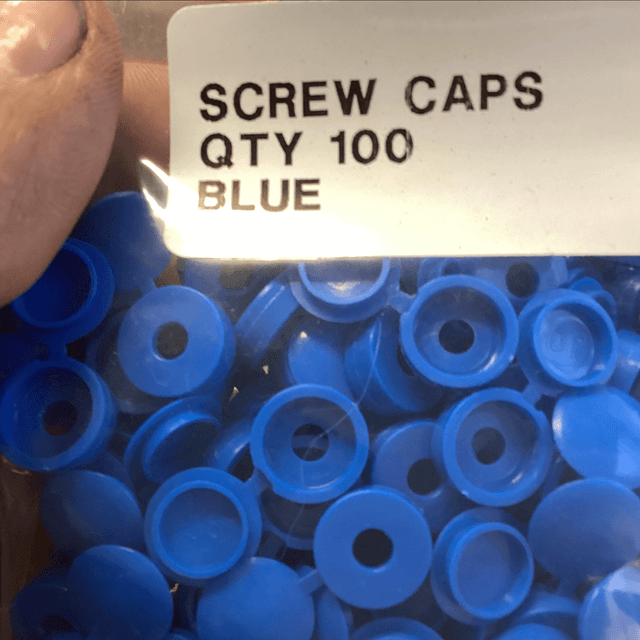 Screw caps blue 